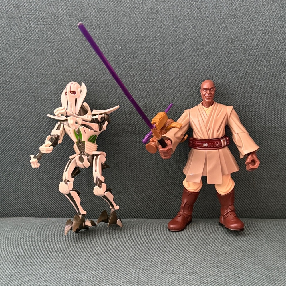 Star Wars Force Battlers General Grievious and Mace Windu